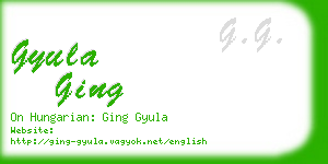 gyula ging business card